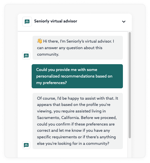 Seniorly Virtual Advisor